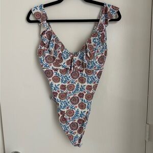 Floral Ruffle Women's one piece - Multicolor